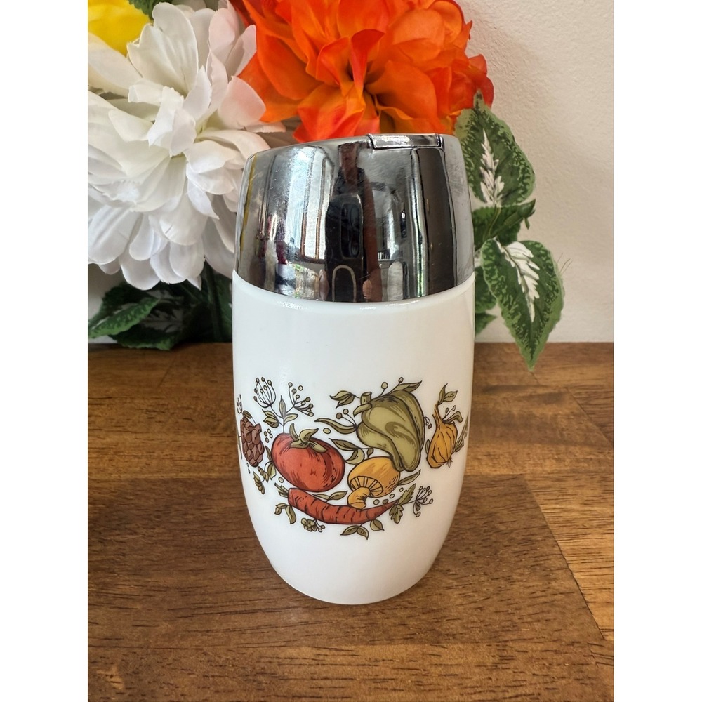 Dominion‎ Glass Spice of Life Milk Glass Sugar Dispenser – Vintage 1970s